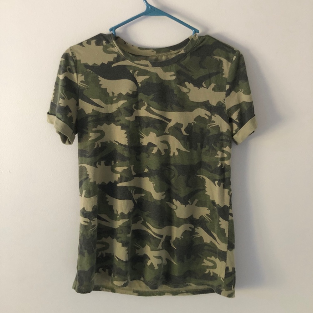 Medium Camo Dinosaur Short Sleeve Shirt